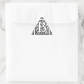 Initiaal B Monogram. Gepersonaliseerd Naam Floral  Sticker (Tas)