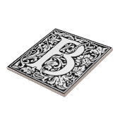 Initiaal B Monogram. Gepersonaliseerd Naam Floral  Tegeltje (Zijkant)