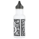 Initiaal B Monogram. Gepersonaliseerd Naam Floral  Waterfles (Links)