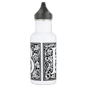 Initiaal B Monogram. Gepersonaliseerd Naam Floral  Waterfles (Rechts)