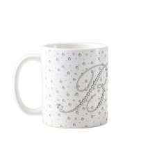 Initiaal B Monogram White Diamonds - Afdruk