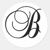 Initiaal B ronde sticker (Voorkant)