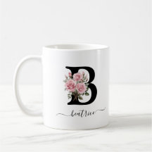 Initiaal B Rozen Bloemen Monogram Naam