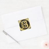 Initiaal B Sticker in Goud (Envelop)