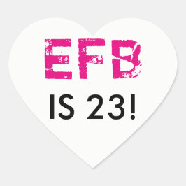 Initiaal Birthday Heart Sticker