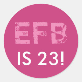 Initiaal Birthday Round Sticker