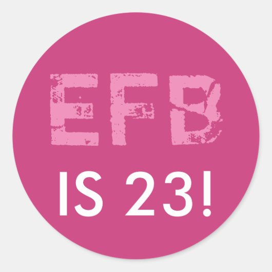 Initiaal Birthday Round Sticker (Voorkant)