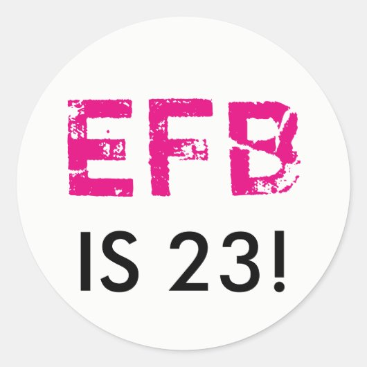 Initiaal Birthday Round Sticker (Voorkant)