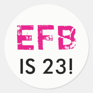 Initiaal Birthday Round Sticker