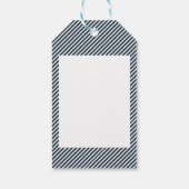 INITIAAL blauwe GRADUATION Party GIFT-LABELS Cadeaulabel (Achterkant)