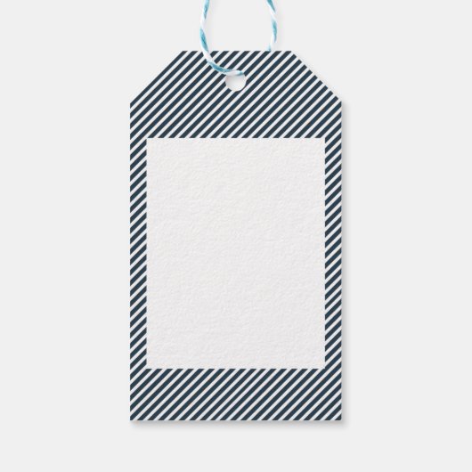 INITIAAL blauwe GRADUATION Party GIFT-LABELS Cadeaulabel (Achterkant)