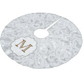Initiaal boomrok van landras Rustisch monogram Kerstboom Rok (Gekanteld)