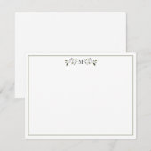 Initiaal Briefpapier Kaart Notitiekaartje (Voorkant / Achterkant)