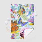  Initiaal Butterflies Golfhanddoek (Insitu)