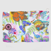  Initiaal Butterflies Golfhanddoek (Horizontaal)