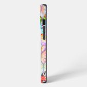 Initiaal Butterfly Waterverf Paars en Oranje iPhone Hoesje (Linkerkant)