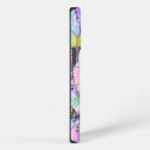 Initiaal Butterfly Waterverf Paars en Oranje iPhone Hoesje (Rechterkant)