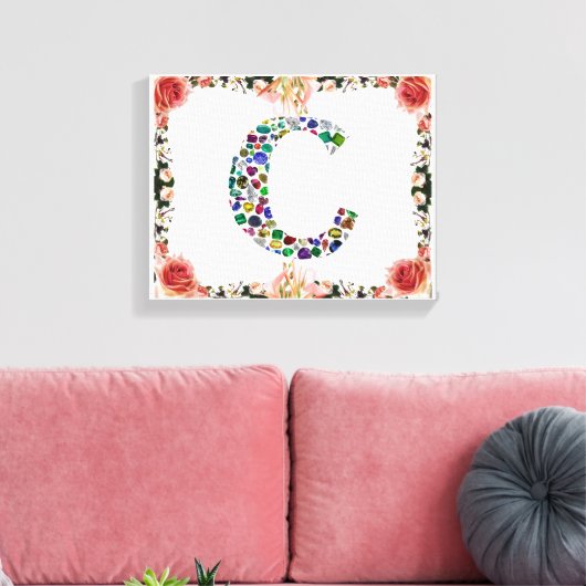 INITIAAL C CANVAS AFDRUK (Insitu (Woonkamer))