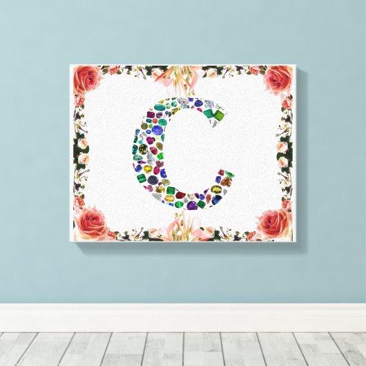 INITIAAL C CANVAS AFDRUK (Insitu (Houten vloer))