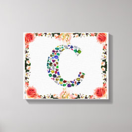 INITIAAL C CANVAS AFDRUK