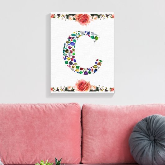 INITIAAL C CANVAS AFDRUK (Insitu (Woonkamer))