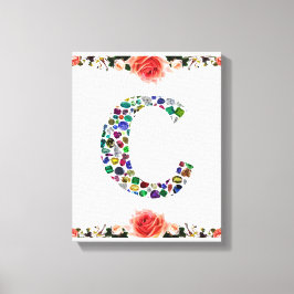 INITIAAL C CANVAS AFDRUK