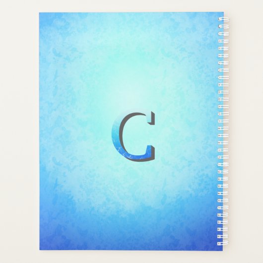 Initiaal C en monogram Planner (Achterkant)