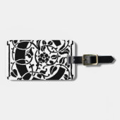 Initiaal C Monogram. Floral Name Gepersonaliseerd  Bagagelabel (Voorkant horizontaal)