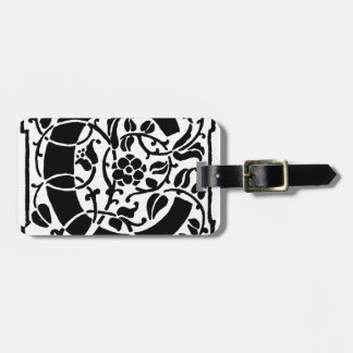 Initiaal C Monogram. Floral Name Gepersonaliseerd  Bagagelabel