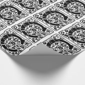 Initiaal C Monogram. Floral Name Gepersonaliseerd  Cadeaupapier (Hoek)