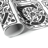 Initiaal C Monogram. Floral Name Gepersonaliseerd  Cadeaupapier (Rol Hoek)