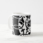 Initiaal C Monogram. Floral Name Gepersonaliseerd  Koffiemok (Voorkant links)