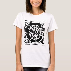 Initiaal C Monogram. Floral Name Gepersonaliseerd  T-shirt