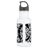 Initiaal C Monogram. Floral Name Gepersonaliseerd  Waterfles (Achterkant)