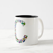 INITIAAL C TWEEKLEURIGE KOFFIEMOK (Voorkant rechts)