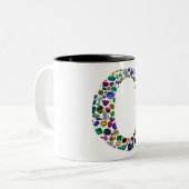 INITIAAL C TWEEKLEURIGE KOFFIEMOK (Voorkant links)