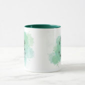 Initiaal C Waterverf Monogram Groen Botanisch Mok (Midden)