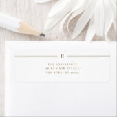 Initiaal Classic Wedding Return Adreslabel Etiket (Insitu)