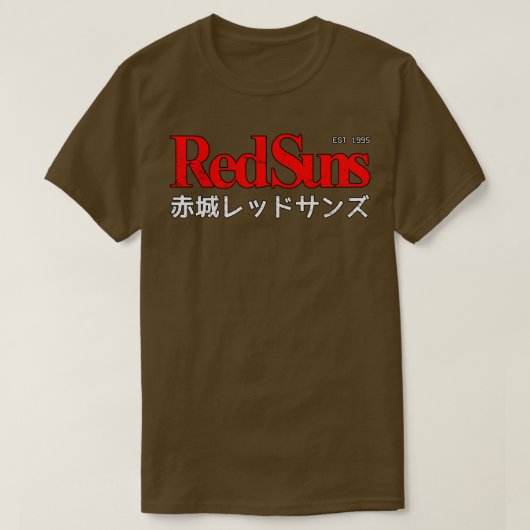 Initiaal D Akagi RedSuns logo T-shirt (Design voorkant)