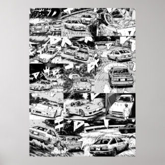 Initiaal D Manga Poster