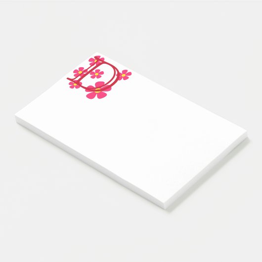 Initiaal D Monogram Opmerkingen Post-it® Notes (Schuin)