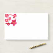 Initiaal D Monogram Opmerkingen Post-it® Notes (Op bureau)