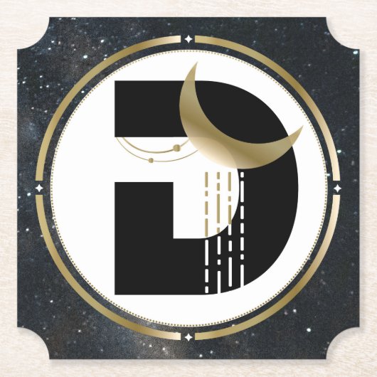 Initiaal D Moon en Stars Paper Onderzetter (Voorkant)