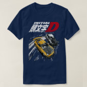 Initiaal D Mountain Drift Racing Tandem AE86 vs FD T-shirt (Design voorkant)