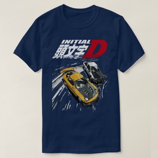 Initiaal D Mountain Drift Racing Tandem AE86 vs FD T-shirt (Design voorkant)