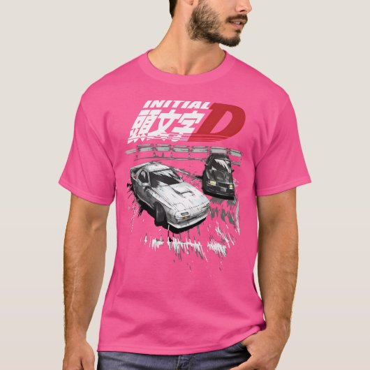 Initiaal D - Mountain Drift Racing Tandem EVO III  T-shirt (Voorkant)