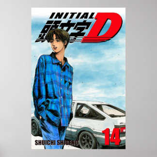 Initiaal D-Takumi Fujiwara Manga Hoesje Poster