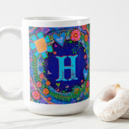 Initiaal Dragonfly Monogram Inspirivity Coffee Mok