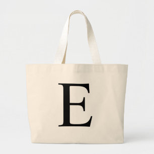Initiaal E Jumbo Canvas tas