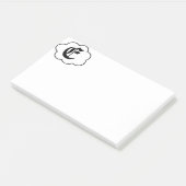 Initiaal E Monogram Post-it Nota's Post-it® Notes (Schuin)